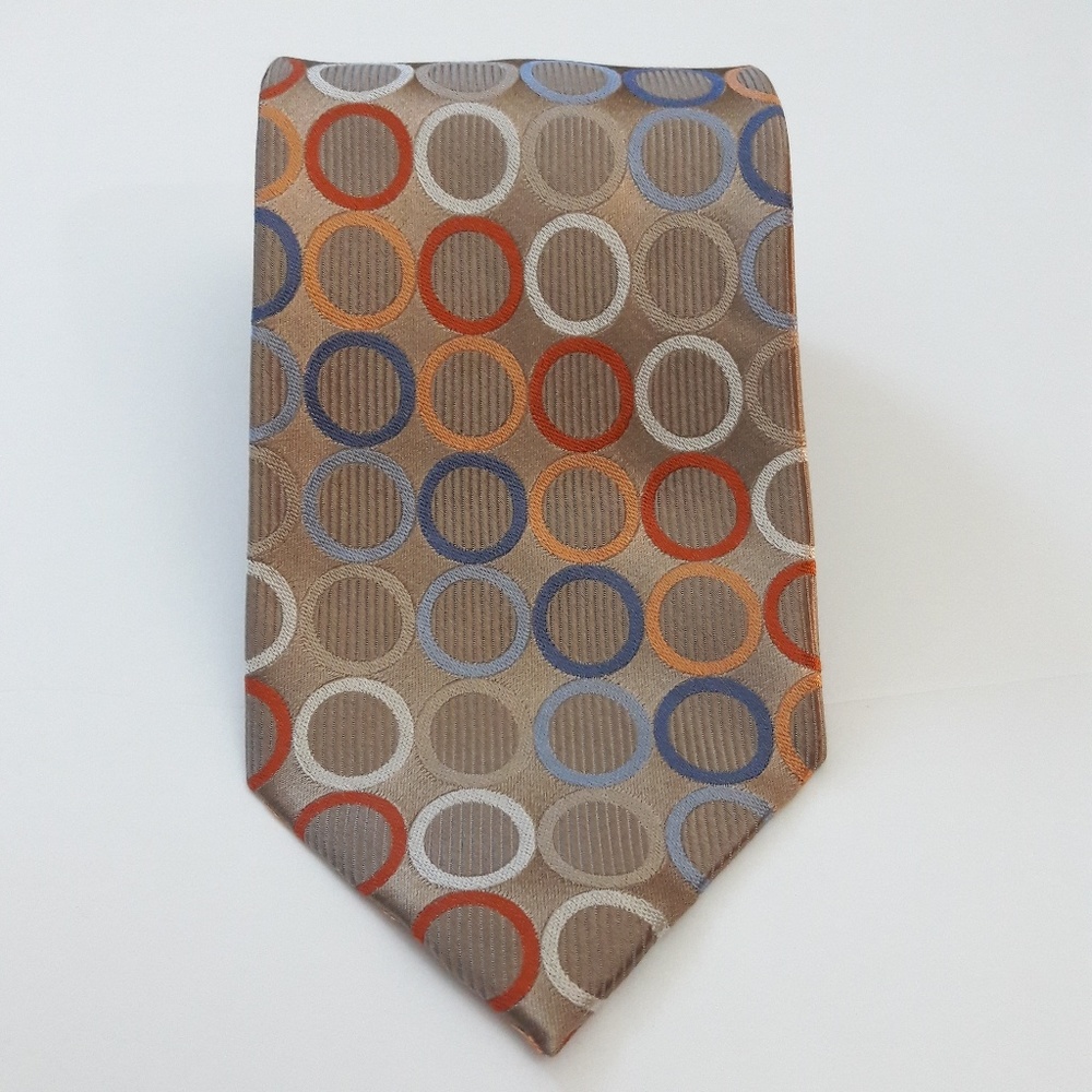 Michael Kors 100% Silk Mens Geometric Necktie